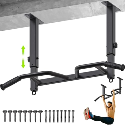 SELEWARE Klimzugststange Wand Klimmzugstange Decke -Pull Up Bar Klimmzugstange zur Deckenmontage, verstellbare klimzugststange Wandmontage mit Multi-Winkel-Griff, robuste Stahlkonstruktion