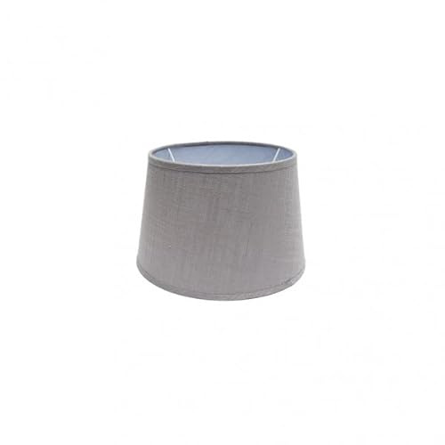 Pantalla de lámpara E27 gris cónica abierta 20x15x12 cm, ideal para decoración y ambientación de interiores.