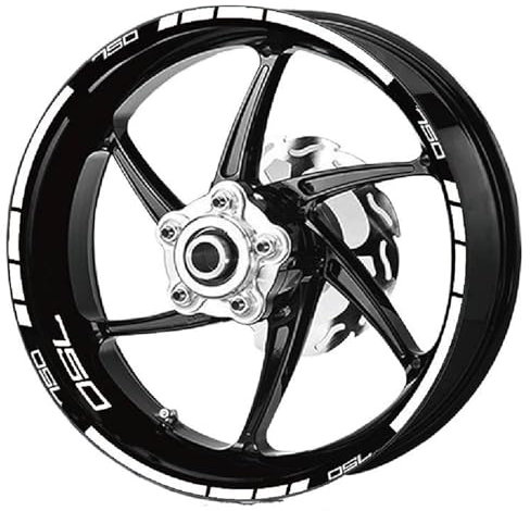 QIBBEI Fahrzeugdekoraufkleber Motorradreifen Und Felgen, Reflektierende Dekorative Aufkleber, Kombinations-Radaufkleber-Set Für Z750R Für Z 750r(Style 3)