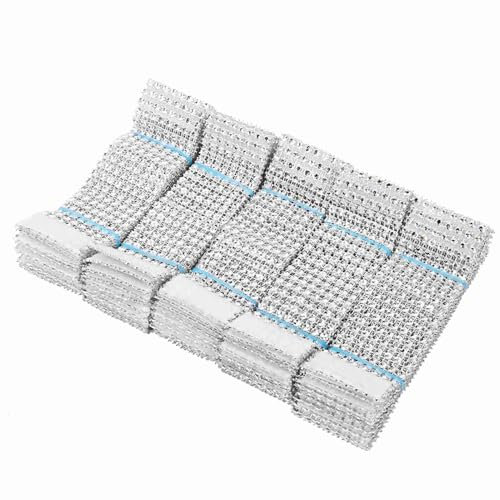 Serviettenringe, 100er-Set, Serviettenhalter für Papierservietten, 8 Reihen, Stuhlschärpe, Serviettenringe, Strass-Papierserviettenringe, selbstklebend, für Gedecke, (50Pcs)