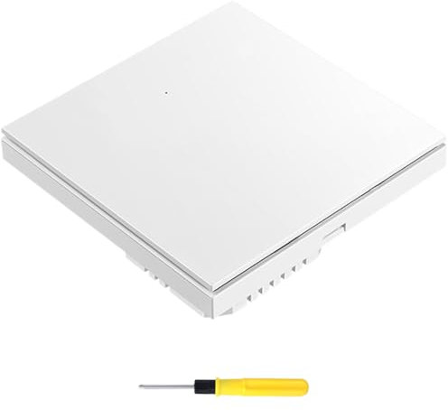 Acmerota Interruptor de luz inteligente WIFI Interruptor de pared 2Gang 1Way (neutro requerido, gran balancín simple), interruptor para Alexa interruptor de luz inteligente, no requiere HUB.