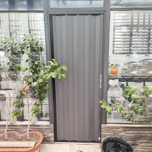 Porte Accordéon Interieur Porte Accordéon Intérieure Pliable, Porte Pliante Coulissante en Aluminium, Porte Temporaire de Placard Occultant Et Discret Gain de Place, Porte de Douche Personnalisable(84