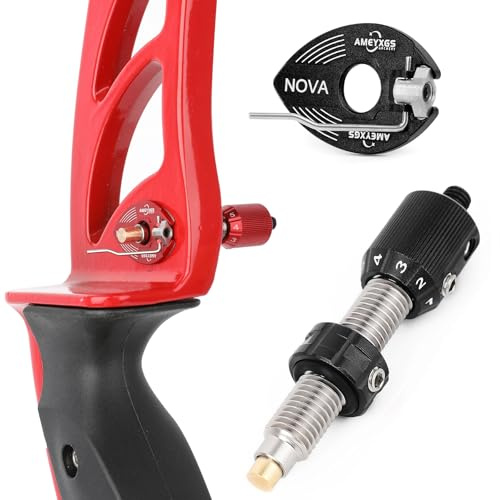 SHARROW Bogenschießen Kissen Plunger mit Magnetic Pfeilauflagen Set, Aluminium Cushion Plunger Einstellbar RH/LH für Recurvebogen Bogensport Zubehör (Schwarz)