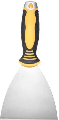 QUARKZMAN Spachtelmesser 4 aus hochwertigem Kohlenstoffstahl | flexibler Farbschaber, für zum Entfernen von Zement Tapetenkleber Verkleben mit Metallhammer-Ende