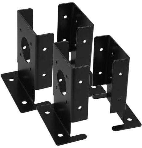 NUOBESTY 4pièces Lot de Supports De Clôture pour Jardin Bases De Clôture Accessoires De Fixation pour Petite
