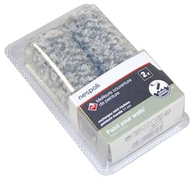 Nespoli - 2 recambios Mini Rodillo para Pintura 11 cm tratado con teflón Surface Protector para Superficies Poco rugosas - Recambio Rodillo Pintura y fijador para Paredes Interiores, Trabajos de