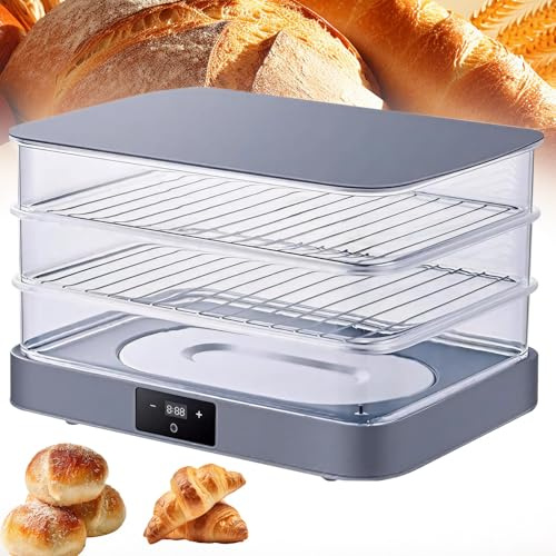 Naturalpowev Macchina Lievitazione Pane e Yogurt 40L con Temperatura 20-45°C, umidità 85%, Timer 1-24h, Fermentatore Multiuso Elettrico per Panificatori Amatoriali e Professionisti