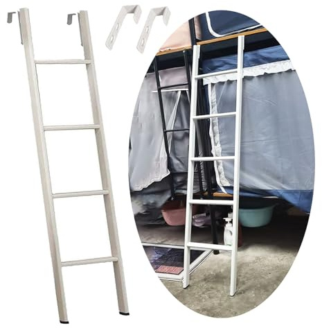 Scaletta Letto a Castello Scala per Letto a Castello con Ganci, 116 125 130 135 145 150 160 170 cm Scala per Soffitta, Scala per Letto per Camper, Scale Corte da Pavimento per Letti(116cm/45)