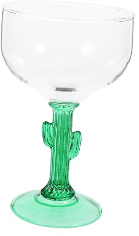 Toyvian Einzigartiges Kaktusförmiges Weinglas aus Glas 400ml Kreativer Trinkbecher mit Feiner Verarbeitung als Schreibtischdekoration für Junggesellenabschiede