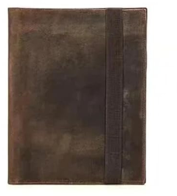 Notebook Portfolio Fall Ordner A5/B5 Dokumente Buch Abdeckung Business Schreibwaren Leder Vertrag Datei Organizer FüR Arbeit, BüRo Meetings(Coffee-a5)