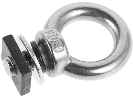 NUSITOU Perno en T para Portaequipajes de Techo M8 Brillante, Anillo de Amarre Resistente para Fijación de Rieles T, Accesorio Versátil para Asegurar Carga en Vehículos, Adecuado