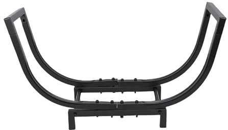 TYTOGE Estante para Leña, Estante de Almacenamiento de Troncos de Metal de Gran Capacidad con Estructura de Hierro Estable Resistente a la Oxidación, para Chimenea Interior y Exte