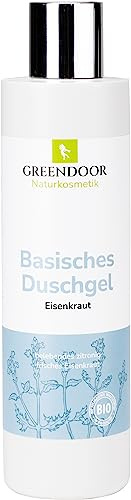 GREENDOOR Basisches Bio Duschgel Eisenkraut 250ml, biologisch abbaubar, Naturkosmetik ohne Sulfate Silikon Parabene, outdoor geeignet natural