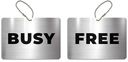 KaiserstuhlCard Magnete Türschild Free Busy Schild WC Kinderzimmer Deko Anhänger BESETZT FREI Wendeschild 14,8 cm x 10,5 cm