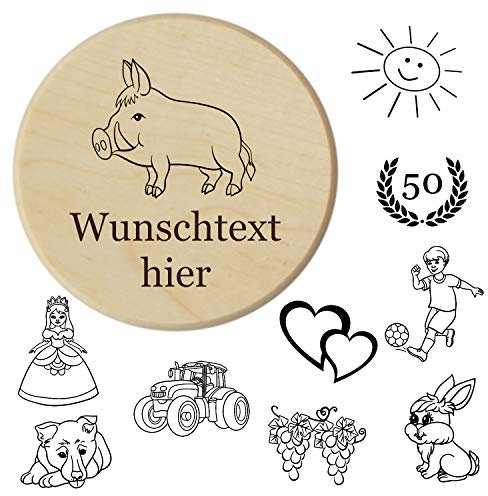 Glasdeckel aus Holz mit Gravur - Gläserdeckel für Bier, Weizen, Hefe, Wein, Insektenschutz für Trinkgläser, Abdeckung für Gläser, Getränkeschutz