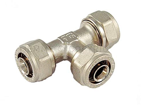 Raccordo A Stringere A T Ridotto 16 X 20 X 16 Per Multistrato Tiemme