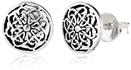NKlaus Par örhängen Blomma des Levens 925 silver keltisk knut örhängen 3040