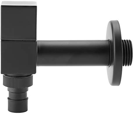 Kaltwasserhahn Schwarz Kupfer Quadratischer Griff Waschmaschine Wasserhahn Waschbecken Wasserhahn Wandmontage WäSche Kaltwasserhahn (6 punkte waschmaschinen wasserhahn)