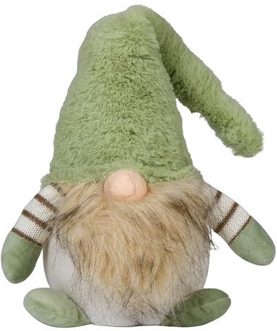 Brandsseller Weihnachtswichtel 25 cm mit LED – Skandinavische Figuren, detailreiche GNOME als dekorative Winterdeko für Tisch, Fenster & Wohnzimmer, Paar