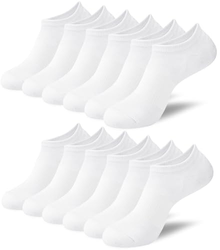 Niofind Bamboo Trainer Socks for Womens and Mens, No Show Ankle Socks Low Cut Invisible Non Slip Liner Socks Multipack Casual Footies for Sneaker Loafers and Boat Shoes