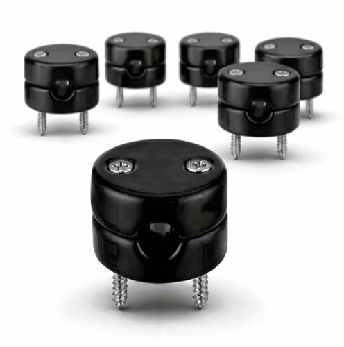 6er Pack, Porzellan Retro Kabelhalter, Kabelführung
