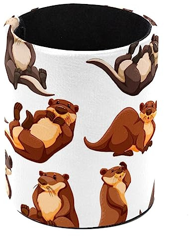 VAPOKF Stiftehalter für Schreibtisch, Stifteköcher, Stiftehalter, Make-up-Pinsel, Aufbewahrung, Schreibtischbedarf, Organizer für Zuhause, Büro, niedlicher Otter in verschiedenen Posen