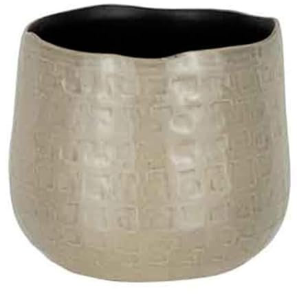 Paris Prix Cache-Pot en Céramique Yuella 18cm Gris Clair