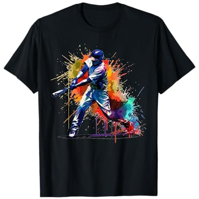 Baseball player Paint splash T-Shirt