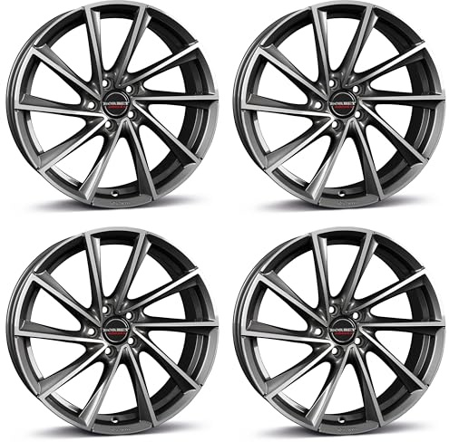 4x Borbet Felgen VTX 8.0x18 ET44 5x112 graphite polished kompatibel mit Skoda Karoq Kodiaq Octavia Superb Yeti