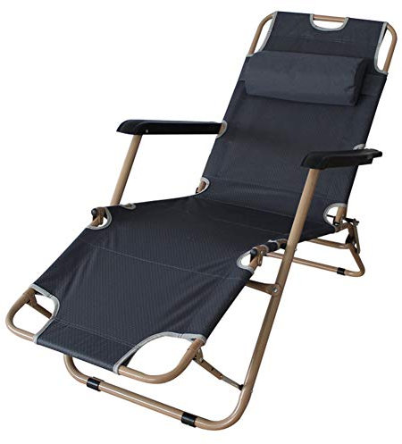 QUSYZD Stuhl Outdoor Klappstuhl Loungesessel, verstellbar/mit Kissen, geeignet für Strand/Terrasse/Balkon,