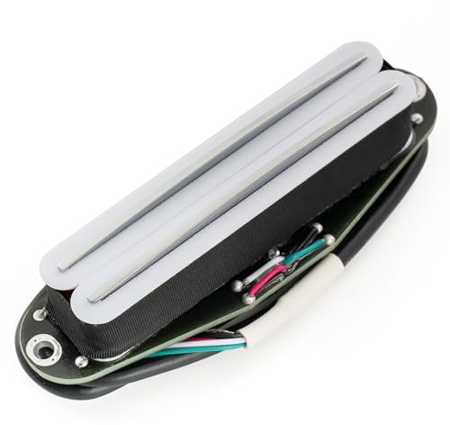 Musiclily Pro ST-DPLC Keramik Humbucker Single Coil Format 6,2K Weiß | Rail Blade,für Strat Style E-Gitarre