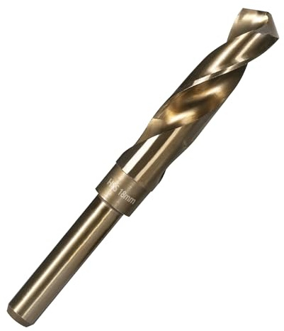 Vearter 18mm Spiralbohrer, HSS M2 Bohrer für Metall mit 12,7 mm Reduziertem Schaft, Schnellwechsel Metallbohrer für edelstahl Stahl, Kupfer, Aluminium, Zinklegierung, Holz und Kunststoff