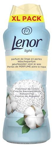 Lenor Light Parfum De Linge En Perles, Environ 41 Lavages (495g), Parfum Fraîcheur de Coton, Jusqu'à 12 Semaines De Fraîcheur Continue, Même Dans L'Armoire, Grand Format