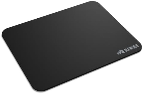 GLORIOUS GMP 2 Cloth Gaming Mousepad Medium (Black) | Spill Resistant Barrier, Precision Micro Weave Surface For Speed And Control, Premium Grippy Anti Slip Rubber Base