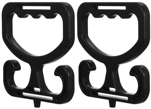 CIATBYYJ 2 Pcs Grocery Bag Carrier Handle, Black Shopping Bag Holder for Easy Carrying, Each Bags Handle Holds Up to 80lbs, Shopper Accessories for Grocery & Reusable Bags