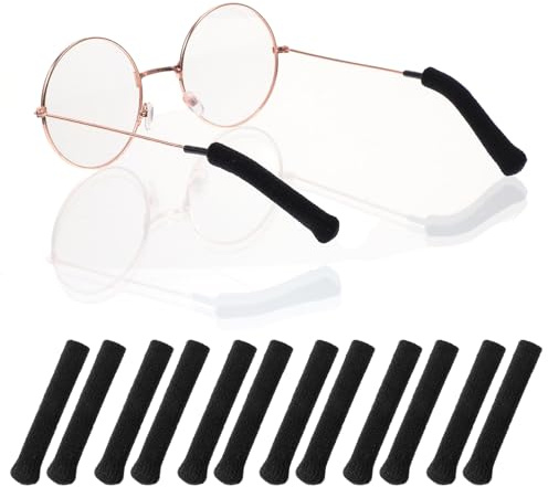 ElevateTech 6 Pairs Anti-Slip Elastic Comfort Eyeglasses Temple Tips Sleeve Soft Knitting Cotton Glasses Ear Cushion Eyeglass Ear Cushions Grips Knitting Eyeglass Arm Cushion