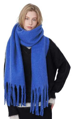 Deftkaze Übergröße Winter Schal Damen, Großer Warmer Dicker Decken Schal, Weicher Kuscheliger Oversized Cashmere Touch Schal Tuch für Kaltes Wetter