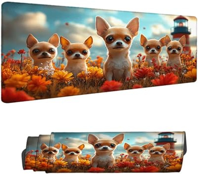 Alfombrilla Ratón XXL 1400 x 600 mm, Azul Gaming Alfombrilla Escritorio, Mouse Pad con Superficie Suave y Base de Antideslizante, Perro Tapete Escritorio Grande, Mousepad para Gaming en Casa H-5901