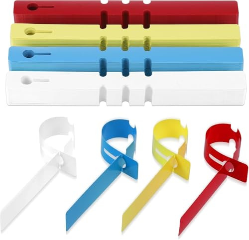 400 Stück Pflanzenschilder für Draussen Wetterfest, 21x2 cm Pflanzschilder Set, Schlaufenetiketten zum Beschriften für Setzlinge, Kräuter, Gemüse & Baumbeschriftung (4 Farben)