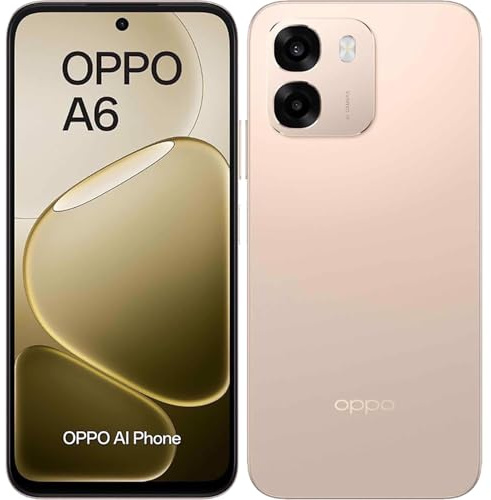 OPPO Smartphone A6 5G 6GB+256GB, MediaTek Dimensity 6300, Pantalla HD+ 6,75, Cámara 50MP, Batería 6550 mAh