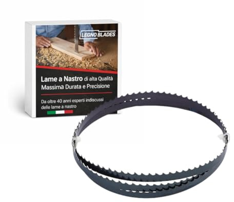 Lama per sega a nastro LegnoBlades in acciaio speciale Premium con denti temprati per tutti i tipi di legno - 2240 x 6 x 065 mm 6 denti per pollice (TPI) - (la più venduta)