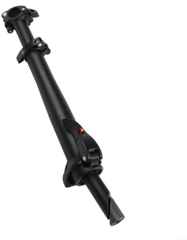Sawhamale Manubrio pieghevole in lega di alluminio per bicicletta, a sgancio rapido, regolabile, per bici elettrica e scooter, estensore per forcella anteriore leggera, nero argento (nero A)