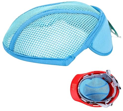 OHYER Doublure Casque Respirant Bandeau Anti Sueur Absorbant Lavable Coussin Bleu Construction Jardinage Travail extérieur Industrie Artisanat agricole Ouvrier Chantier Protection
