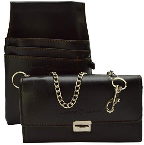 flevado Kassierer Kellner Bedienungsgeldbörsen Sets Unisex mit oder ohne/farblich passenden Colt/Halfter zu wählen Kunstleder (Schwarze Börse mit Colt)