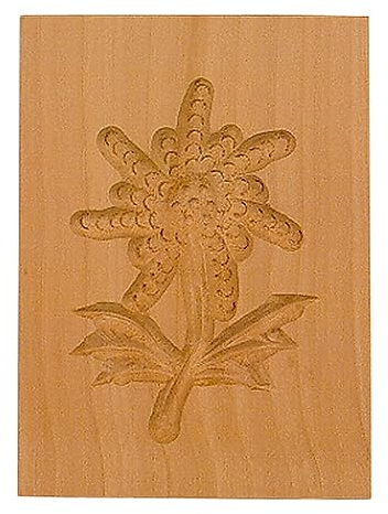 Holz Prägeform Edelweiß ca. 5,5 x 8 cm
