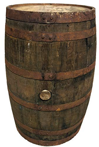 Celtic Timber Oak Whiskey Barrel - Reclaimed Scotch Barrels from Aging Whiskey, Home Decor & Gardens - Aged 20+ Years with Steel Bands & Rich Character from Scottish Distilleries - 40 Gallon