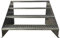 Srm-Design 4-stufige Standtreppe, Stahltreppe, Breite 80 cm, Höhe 84 cm, verzinkt, robust, wetterbeständig, Metall