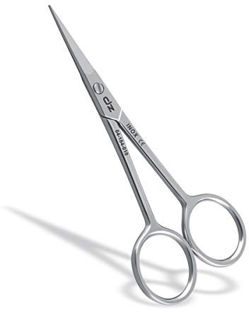 Tijeras para barbas y bigote afiladas, cuchillas rectas para un corte preciso de bigotes y pelos de barba.