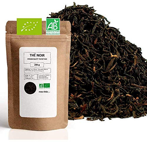 Thé Noir Bio Assam Blatt - 200g (80 tasses) - Thé en vrac 100% Agriculture Biologique - Mes-Thés