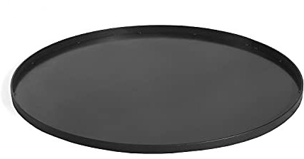 JS Garten Deko Bodenplatte für Feuerkörbe Ø 60 cm Bodenschutz aus Stahl für Feuersäulen CookKing